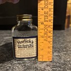 Horlick   s Malted Milk Lunch Tablets With Paper Label And Embossed Glass 