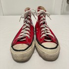 Vtg 80 s Converse All-star Chuck Taylor High Top Made In Usa Sneakers Red 9 5