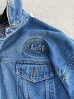  Vintage Men Blue Jean Jacket Plaid Lined Button Front Pockets Logo Size 2x Usa