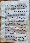 1649 Antiphonal Music Leaf - Illuminated Manuscript - Double Sided Vellum Hymnal