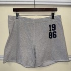 Y2k Victoria Secret Pink Logo Lounge Shorts Women   s Size S Gray Spell-out Sweat