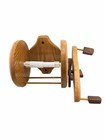 Vintage Wooden Fishing Reel Toilet Paper Roll Holder Man Cave Cabin Bathroom