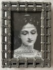 Aaron Brothers Art   Framing 2x3    Frame Pewter Grey Diamond Gem Accents No Box