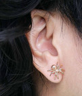 Bronze Spider Post Earrings     Gothic Halloween Jewelry
