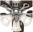 Oakhurst 52 In  Led Indoor Low Profile Brushed Nickel Ceiling Fan With Light Kit