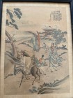 Two Ancient Chinese Paintings On Silk  signed  with Specially Made Glass Frames