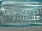 Early 1800 s - 1900 s Aqua Bottle S m  Bixby   Co New York Usa Blow Mold