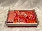 Vintage Lundby Dollhouse Bed Mcm Orange White And Hot Pink Early 1970s