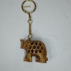 Hand Carved Wooden Elephant Good Luck Key Chain
