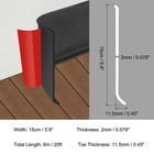 20ft X 6  Baseboard Trim Peel And Stick Wall Flexible Molding Trim Black