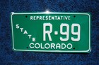 Colorado State Representative Sample License Plate