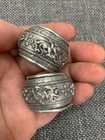 2pcs Exquisite Hand Made Tibetan Silver  4beasts  Prayer Thumb Rings