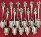 11 Pc Grande Baroque Sterling Silver 4  Demi Spoons Wallace