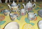 Antique Hand Painted Child   s Porcelain China Lusterware Tea Set From Japan