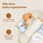 Baby Diaper Caddy Organizer Bag  Portable Soft Sherpa Nursery Basket  Ivory