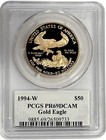 1994 W Diehl Signed  50 Proof Gold Eagle 1 Oz Coin Pcgs Pr 69 Dcam
