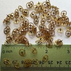 25 Gold Escape Wheels 8 6mm Parts Steampunk Gear Watchmaker Repair Lot Pocket