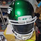 Jets Justin Fields Signed Authentic Full Siz Speed  Helmet Bas Beckett Witnessed