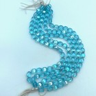 Faceted Translucent Electric Blue Oval Czech Glass Beads  8mm   bcg170 