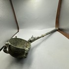 Genuine Ancient Roman Bronze Ladle With Animal Figures - Circa 1st Century Ad