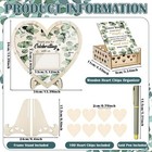 Wooden Wedding Guest Book Alt -100 Wood Hearts  Drop Box   Pen  Eucalyptus Theme