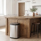 Nine Stars Automatic Kitchen Trash Can  13 Gallon Stainless Steel  Motion Sensor