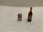 Budweiser Miniature Beer Can And Bottle  One Of Each  Tiny Treasures  Empty