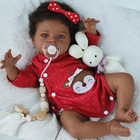 Reborn Baby Dolls Black Girl - 20 Inch African American Realistic Newborn Girl D