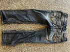 Rock Revival Men s Straight Blue Jeans Embroidered Accents Denim 4-pocket Design