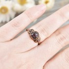 Size 5 5 Raw Garnet Ring  Natural Stone Crystal  Antique Copper  Boho Jewelry