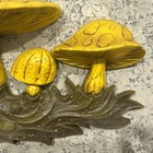 Vtg 70 s Mushroom   Frog Wall Art Hanging Retro Plastic Decor Dart Ind   Mint 