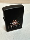 Zippo Lighter Miller Genuine Draft Beer Matte Black Mint In Original Box