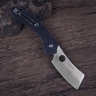 Black G10 Cleaver 440c Blade Self Defense Fighting Pocket Knife Outdoor Tools