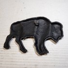 American Bison Buffalo Wall Decor Plaque Cast Iron Figurine Rustic Brown 7 X 5 