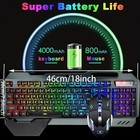 Wireless Gaming Keyboard   Mouse   Headset   Mouse Pad Combo Set 4
