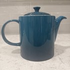 Le Creuset Deep Teal Blue Medium Grand Teapot 1 3l 1 4qt Stoneware Glazed New