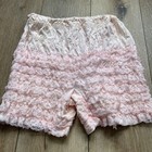 Vtg 80s Malco Modes Pink Ruffle Bloomer Shorts M Burlesque Retro Pin Up Costume