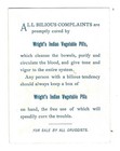 Old Trade Card Wright s Indian Vegetable Pills Purify Blood Boy Gun Hunting Drug