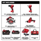Milwaukee Tool 3693-24cx M18 18v 4 Cordless Tool Combo Kit W  Battery New