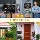No Soliciting Sign For House  No Soliciting Yard Sign 14  X 10  28 Inch High  Me