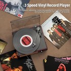 Bluetooth Vinyl Record Player 3-speed Turntable With Stereo Speakers Vintage