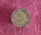 German 5 Pfennig Coin 1949j  lot  brger5pf-1a 