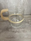 Set Of 6 Vintage Plastic Handled Glass Cup Mugs 10 Oz  Retro- Mid Century Modern