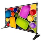 10x8ft Banner Stand Retractable Step And Repeat Stand Backdrop Banner Adjustable