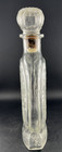 Vintage   schenley   whiskey   decanter   embossed   clear   glass   ball   bottle   with   stopper