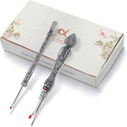 2pcs Metal Seam Ripper Set  European Vintage Carved Handle Stitch Ripper  Sharp 