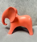 Modern Salmon Elephant Figurine Minimalist Mid Century Style Home Decor Accent