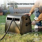 Giraffe Tools Metal Garden Hose Reel Box Heavy Duty Reel Hose Hideaway Storage