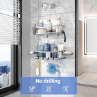 Hanging Shower Caddy Bathroom Organizer  Rustproof Shower Shelf Racks Chrome