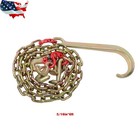 5 16  X6  Leg G80 Long Shank J Hook Tow Chain W rtj Cluster Hook 2 Pack 5400lbs